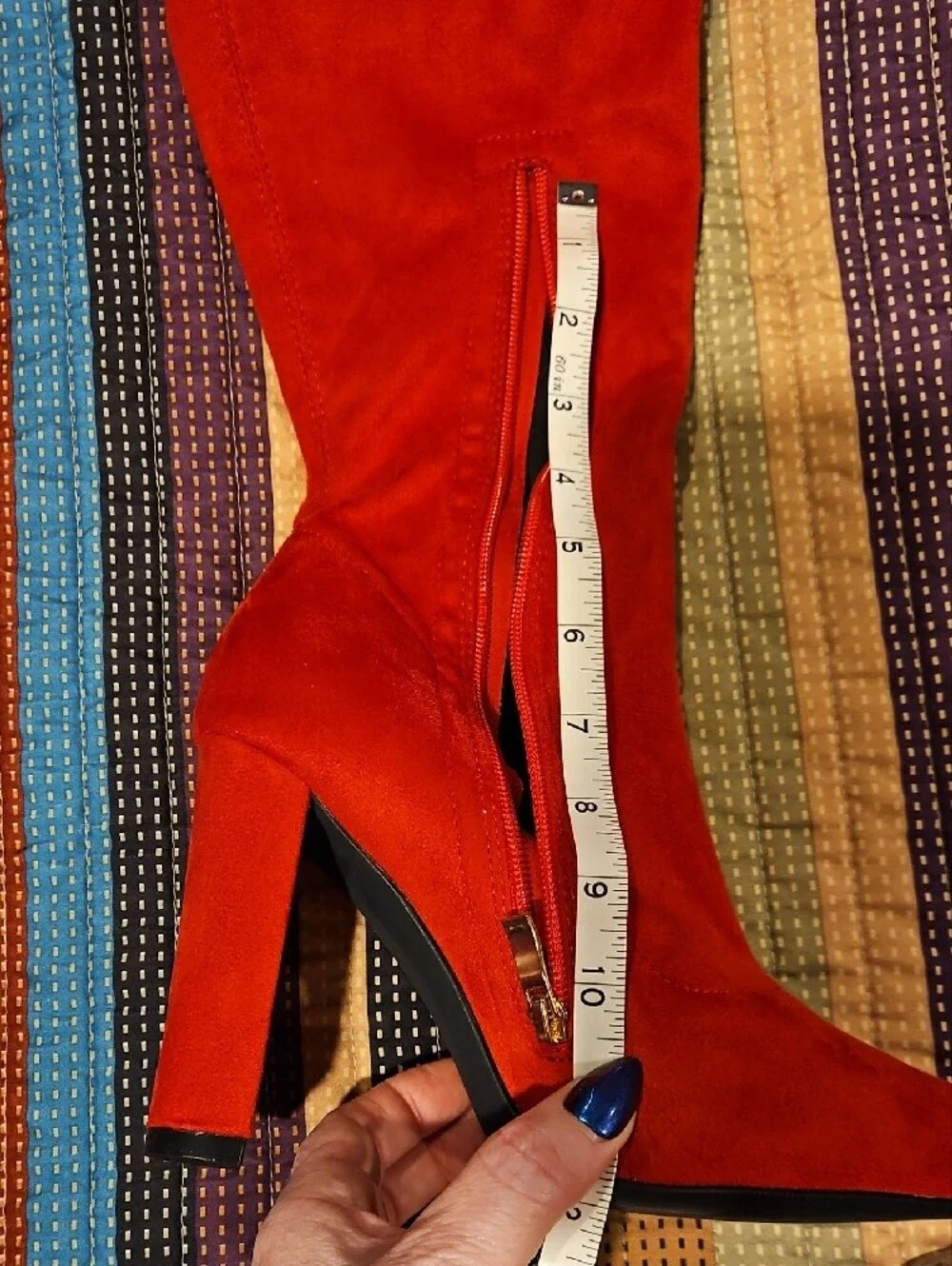 Women's Red Suede Pointed-Toe  Boots